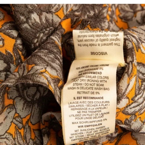 GANNI Floral Crepe Tiered Mini Skirt (Small) - Picture 6 of 7